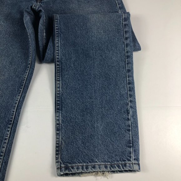 VTG Tommy Hilfiger Jeans Men's 30* Straight Leg Blue Faded Stained Denim Pants - Picture 8 of 16